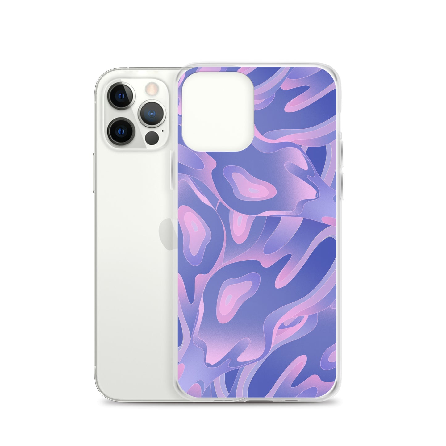 Abstract iPhone case purple/violet waves