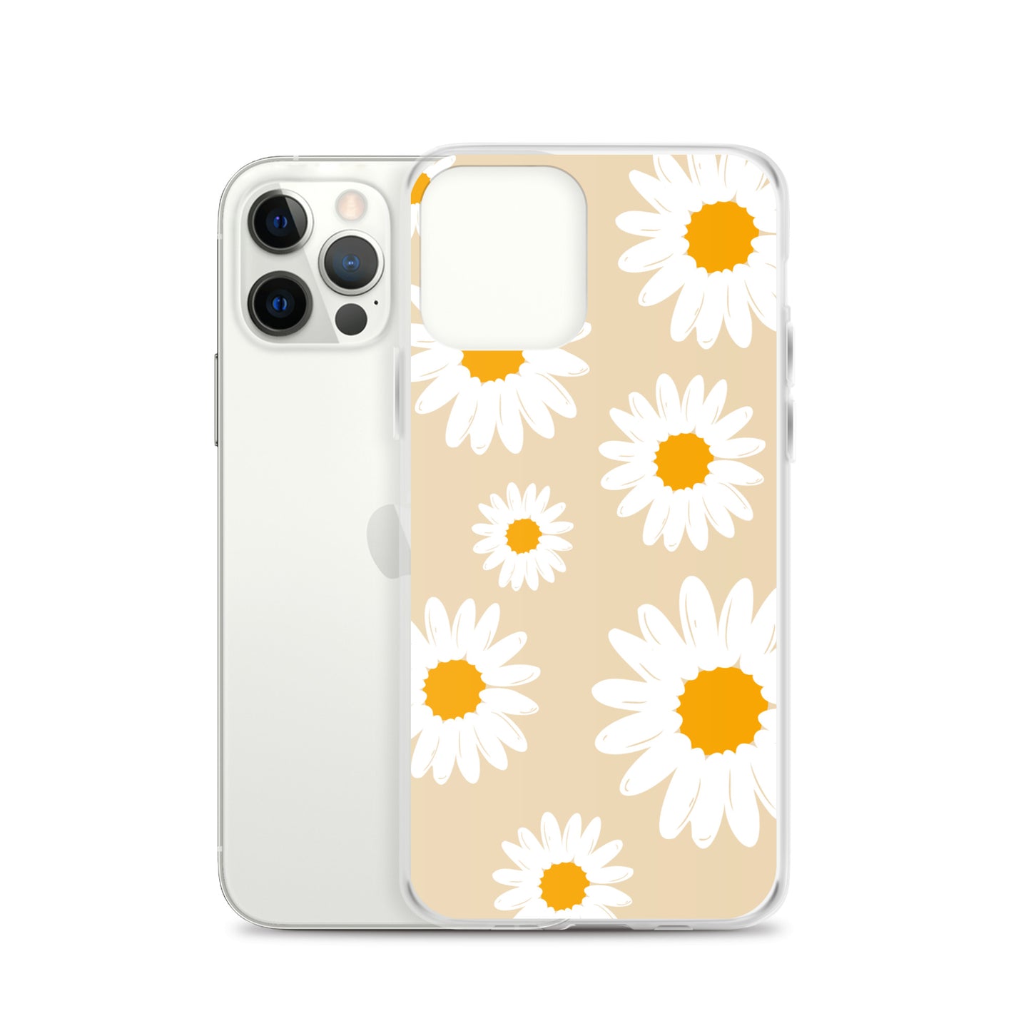 Abstract iPhone case daisies on sand colour