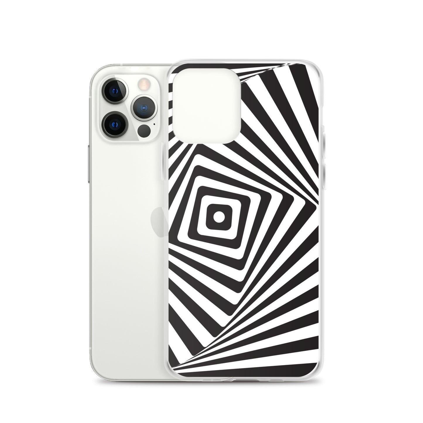 Abstract iPhone case black and white maze