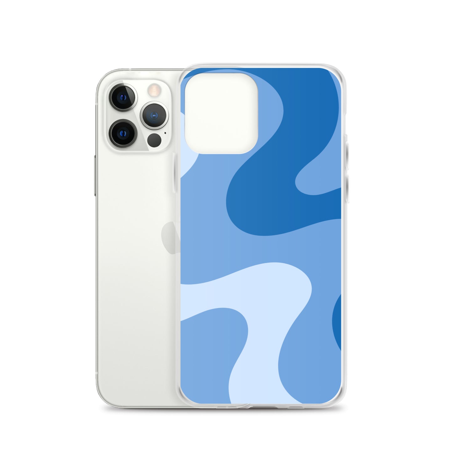 Abstract iPhone case blue swirl