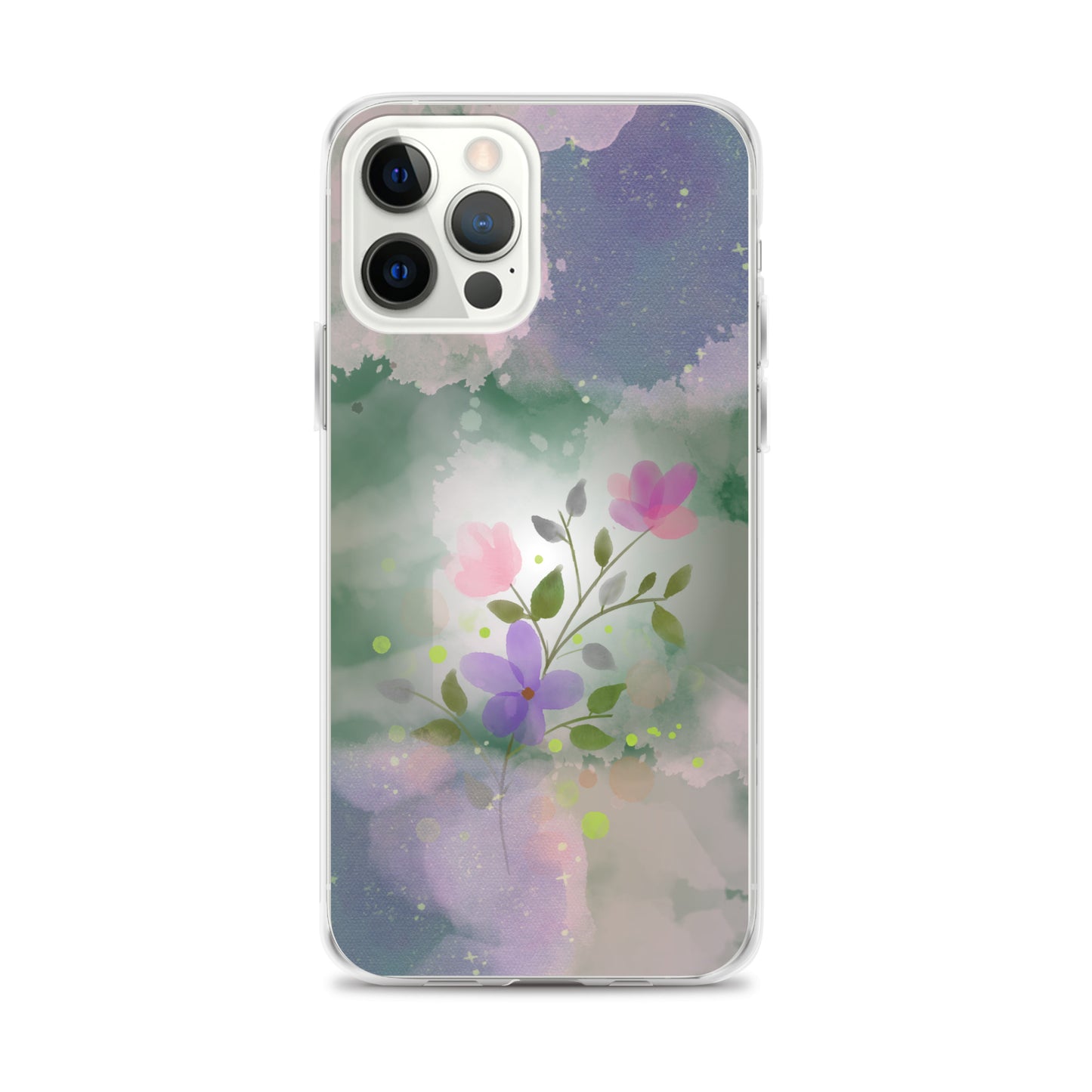 Abstract iPhone case flowers on a mixed colour Bg