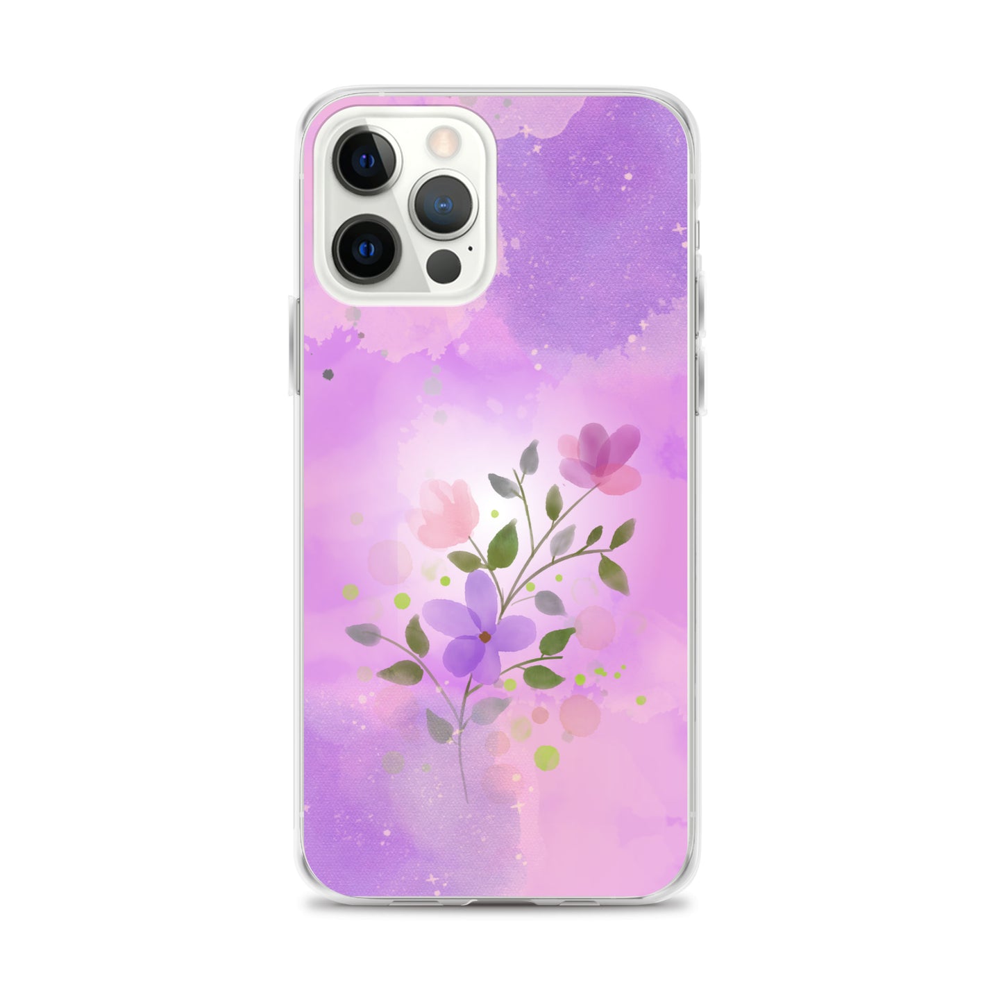 abstract iPhone case flowers on a pink Bg