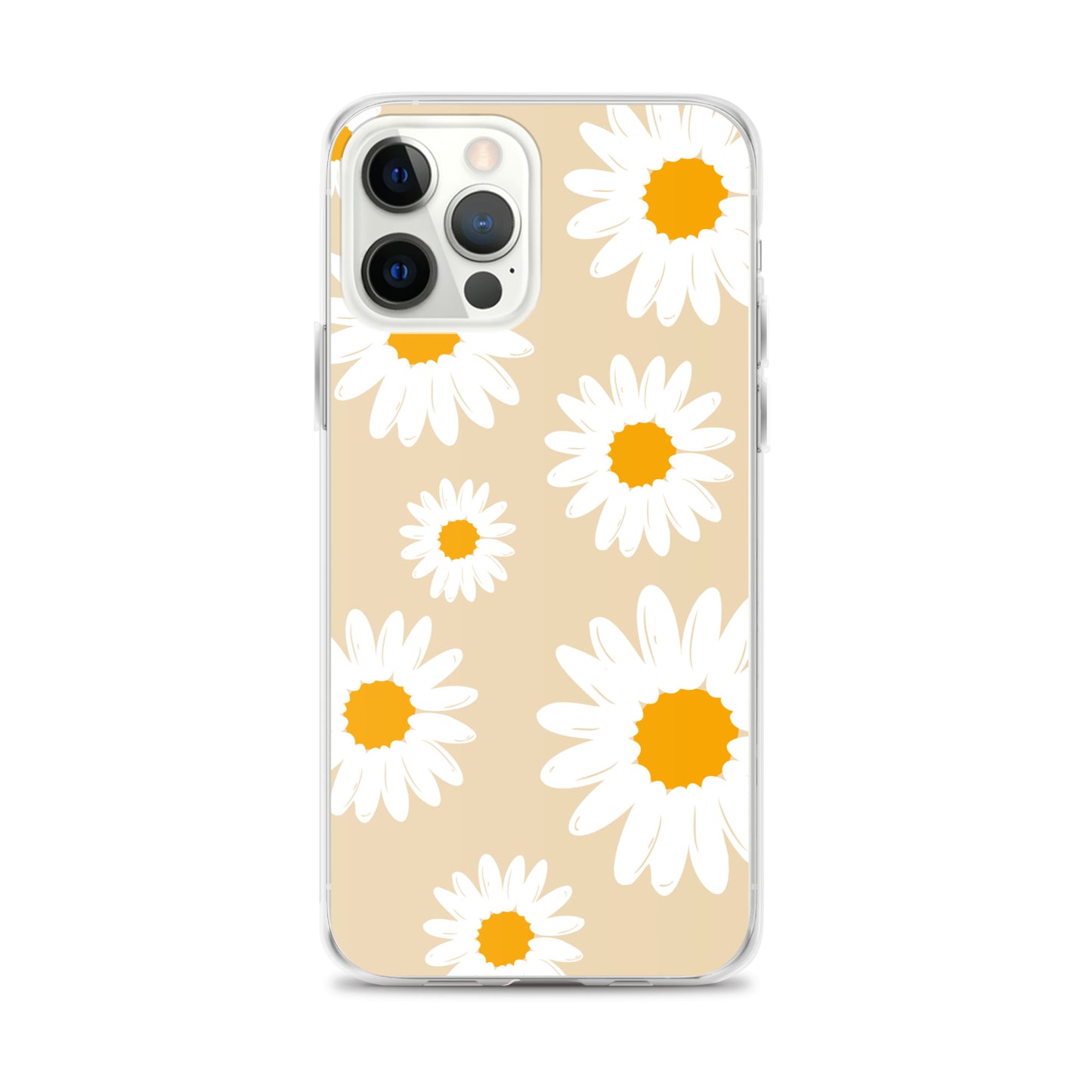 Abstract iPhone case daisies on sand colour