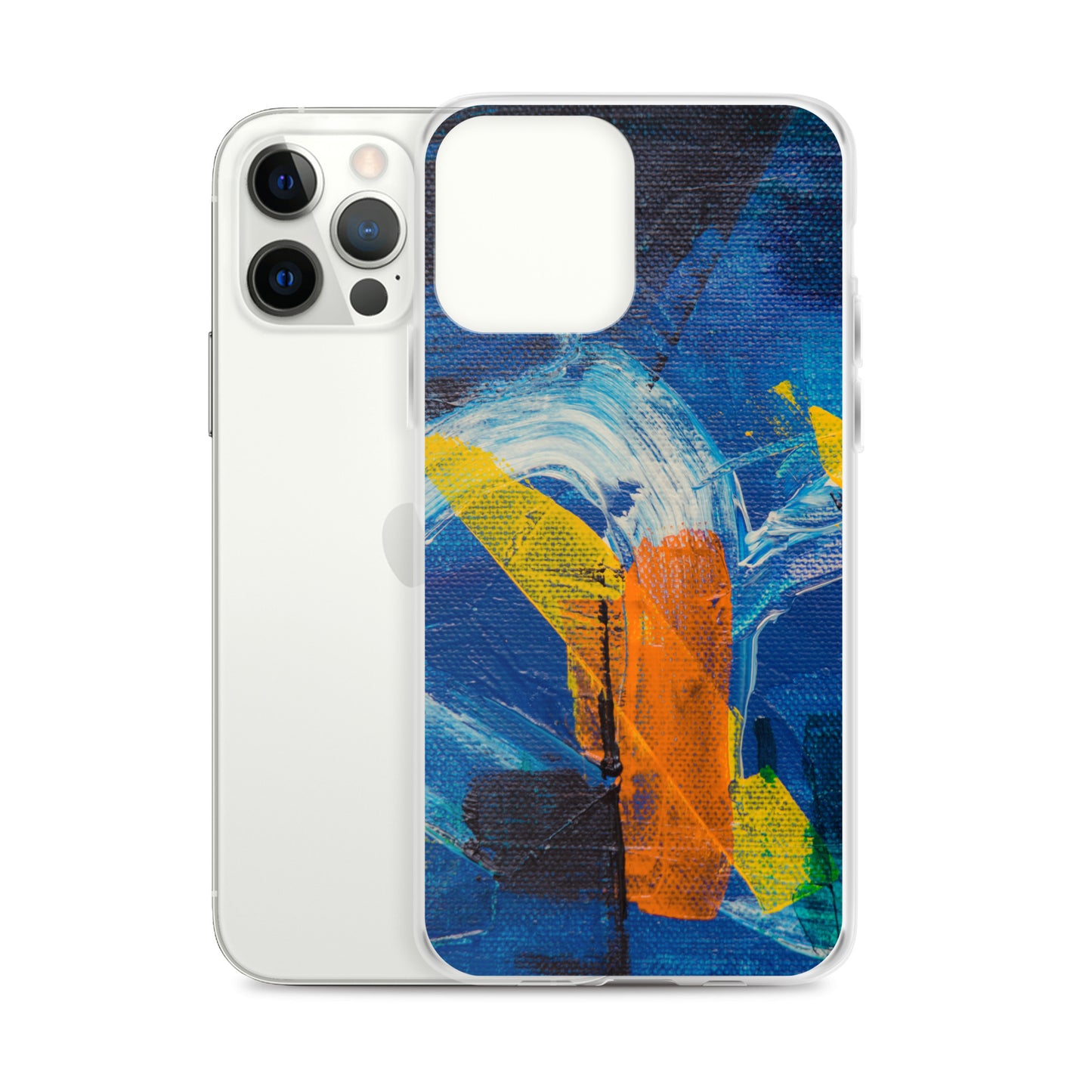 Abstract iPhone case muli-coloured solid accent