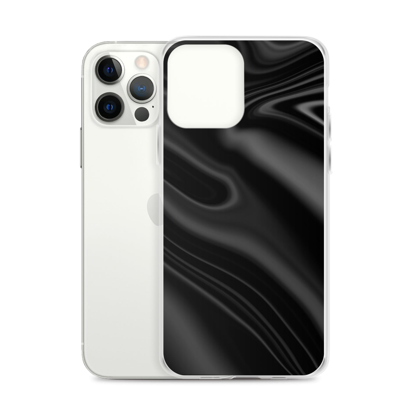 Abstract iPhone case black wave