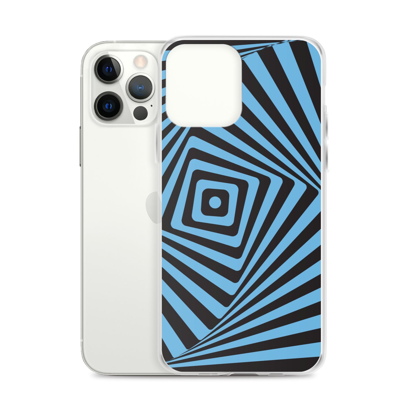 Abstract iPhone case, blue maze