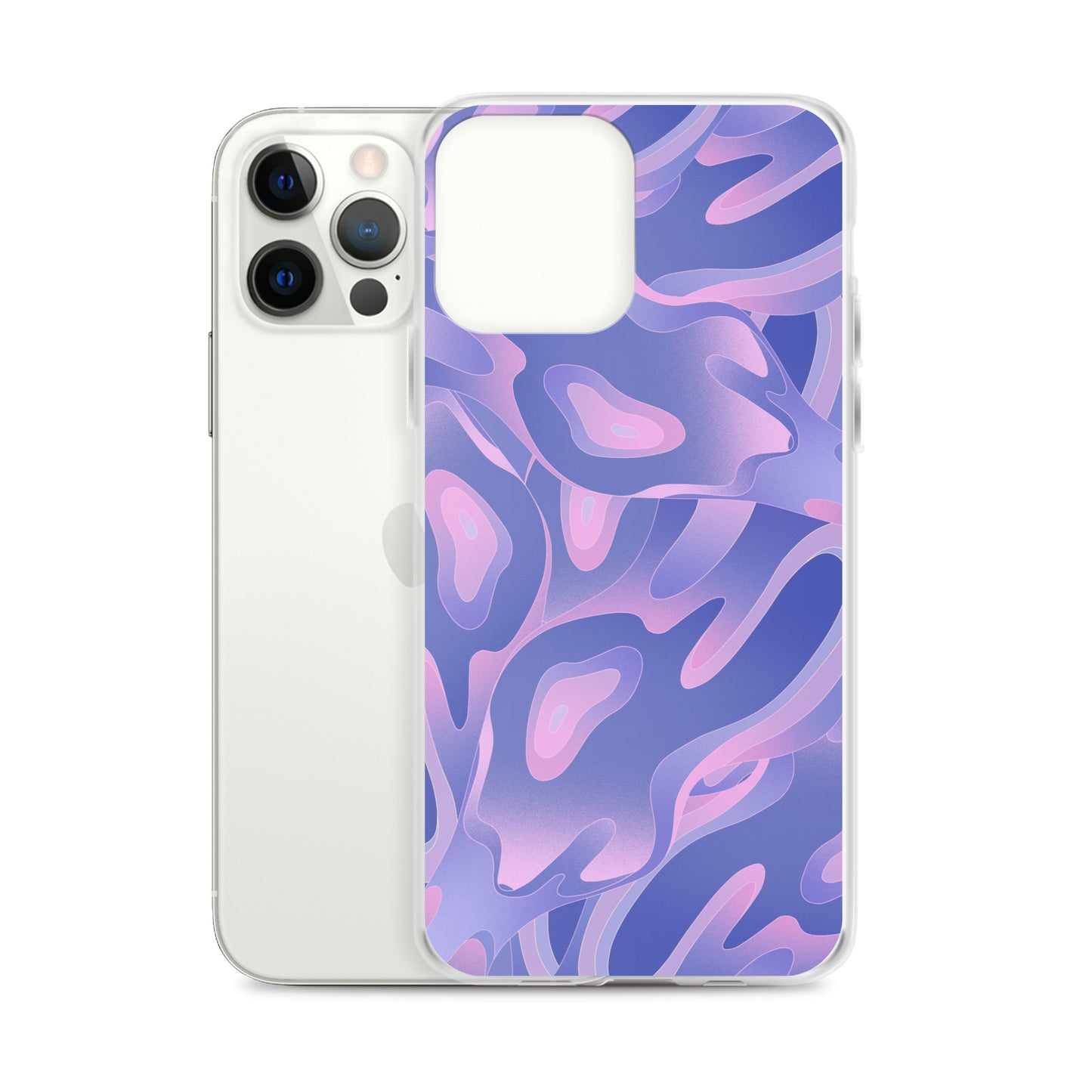 Abstract iPhone case purple/violet waves