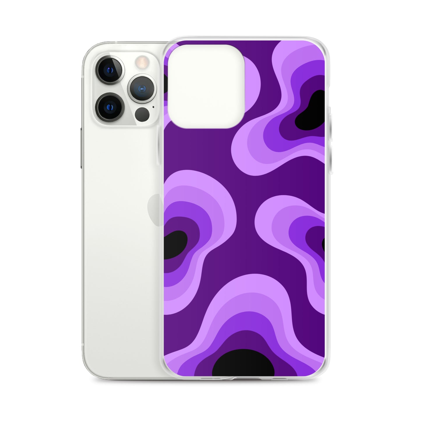 Abstract iPhone case purple lava bubbles