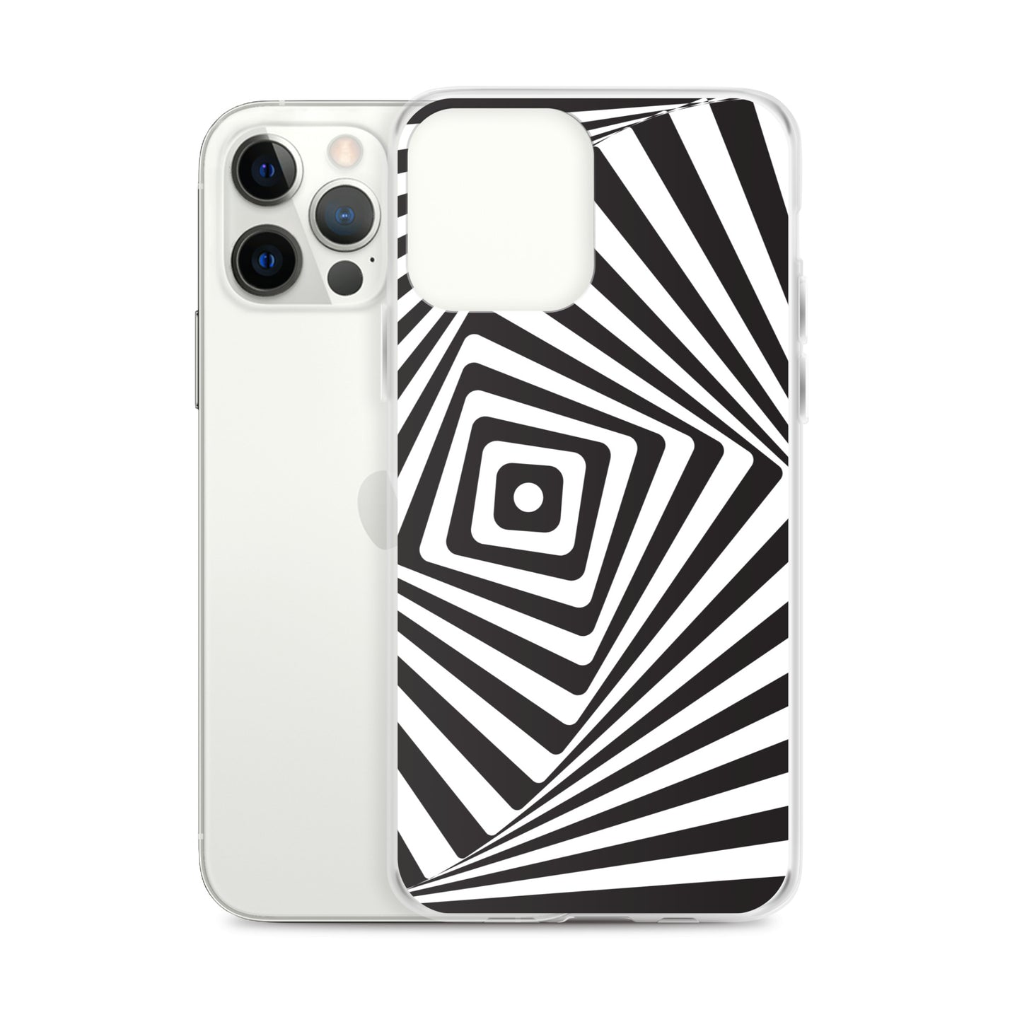 Abstract iPhone case black and white maze