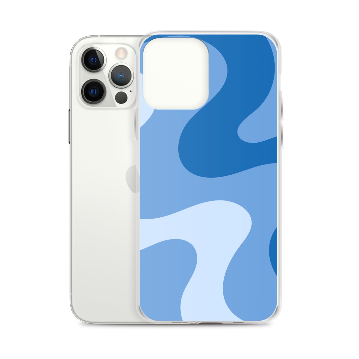 Abstract iPhone case blue swirl