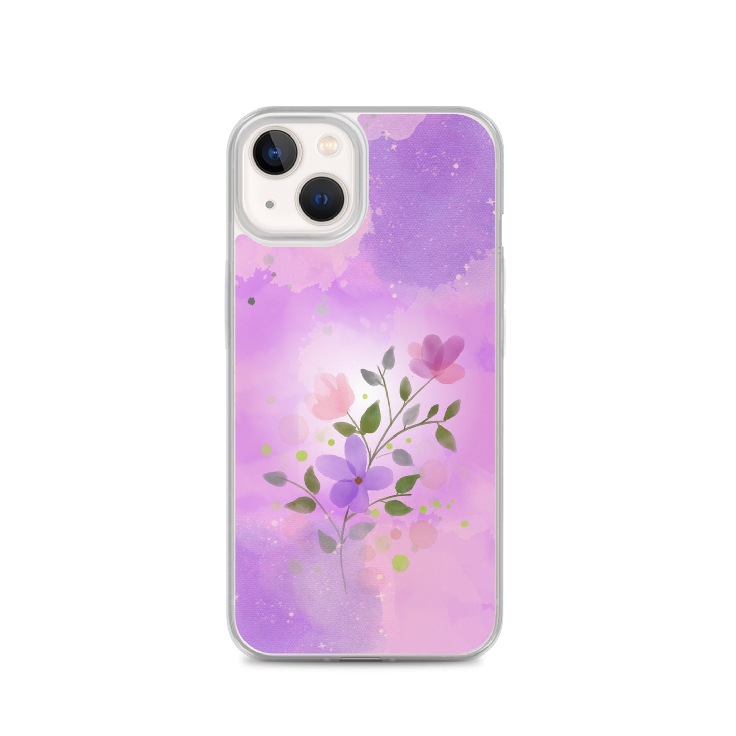 abstract iPhone case flowers on a pink Bg