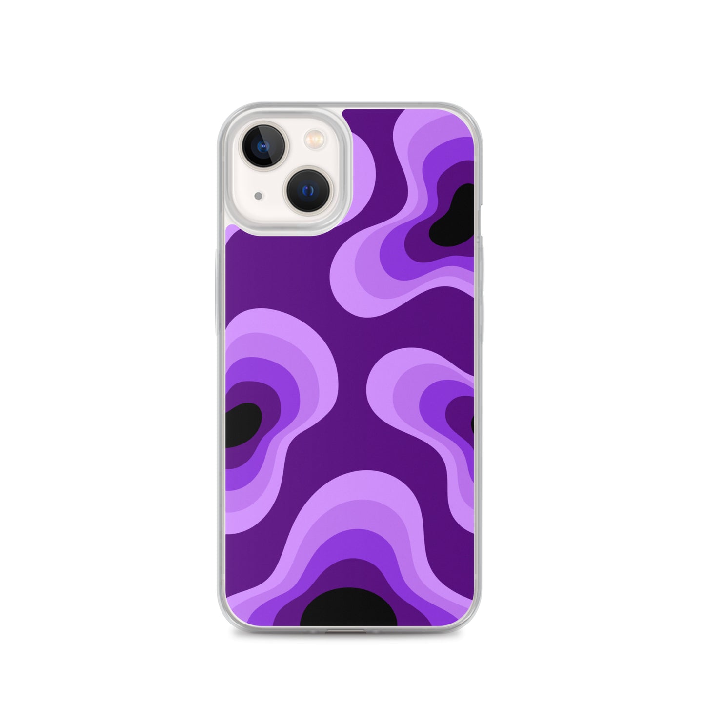 Abstract iPhone case purple lava bubbles