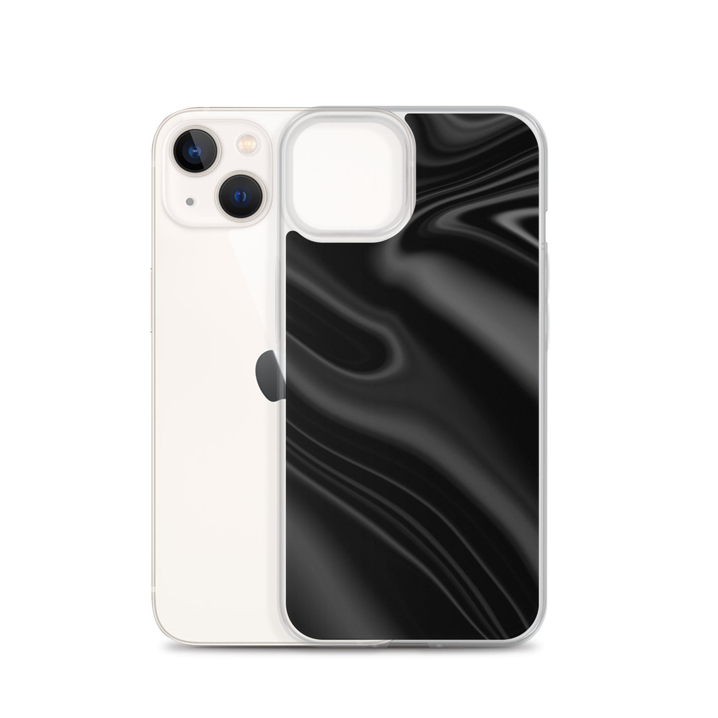 Abstract iPhone case black wave