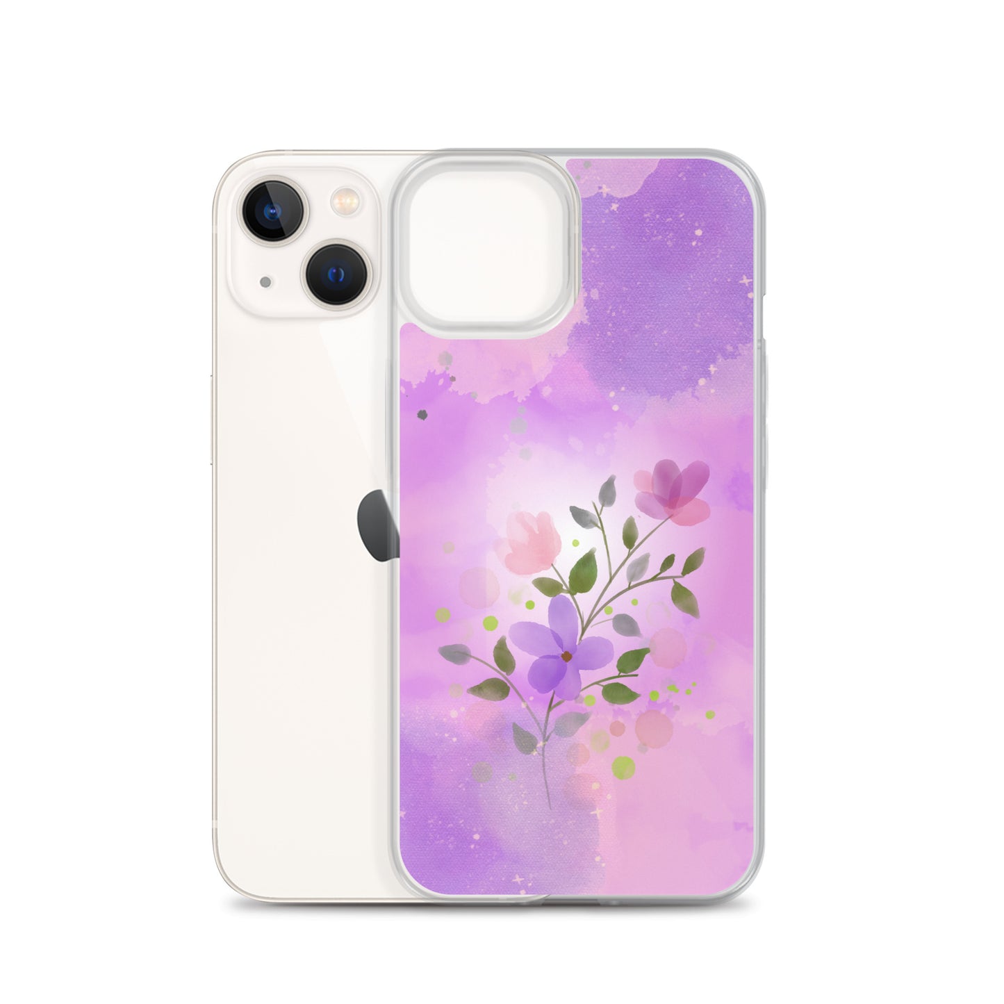 abstract iPhone case flowers on a pink Bg