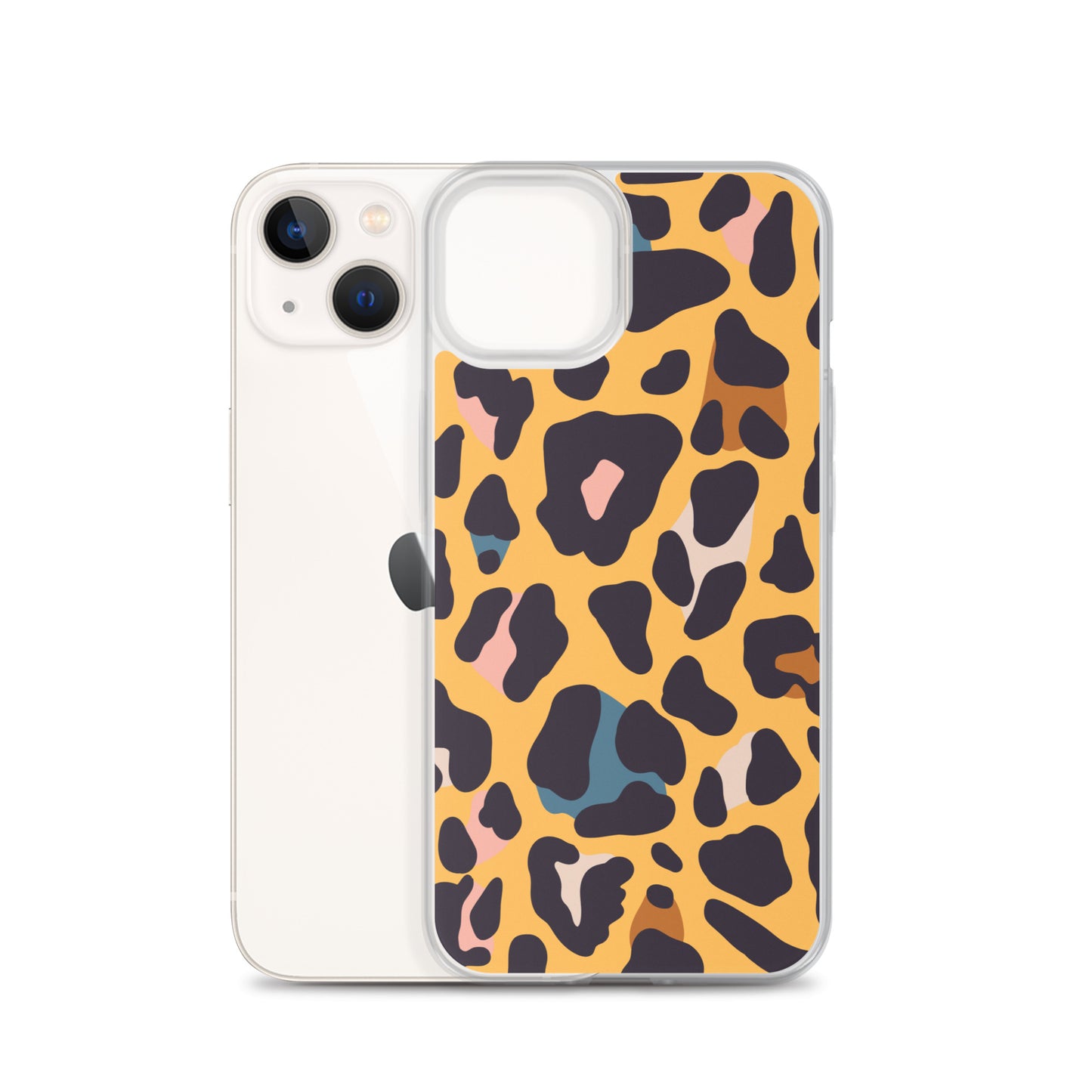 Abstract iPhone case leopard skin print