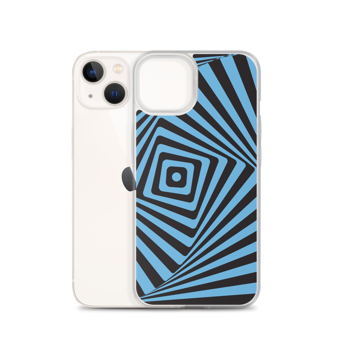 Abstract iPhone case, blue maze