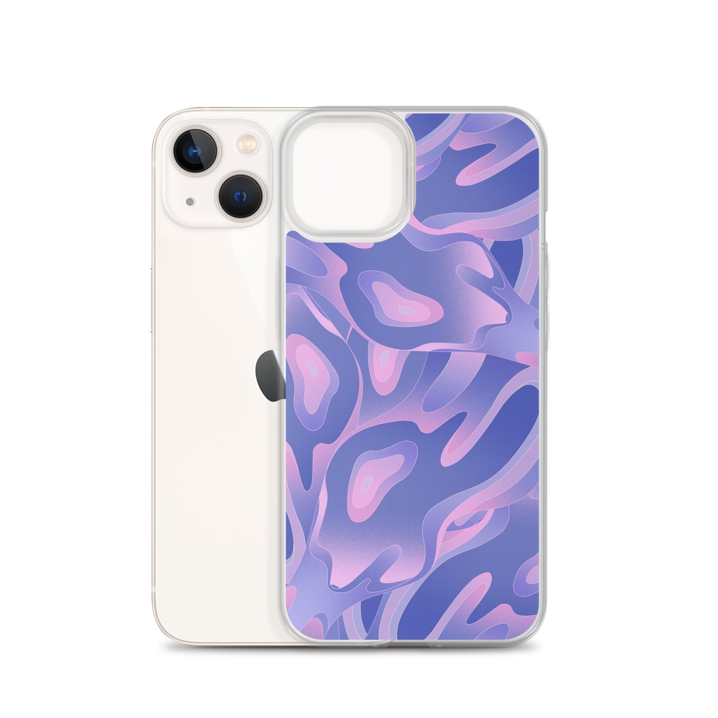 Abstract iPhone case purple/violet waves