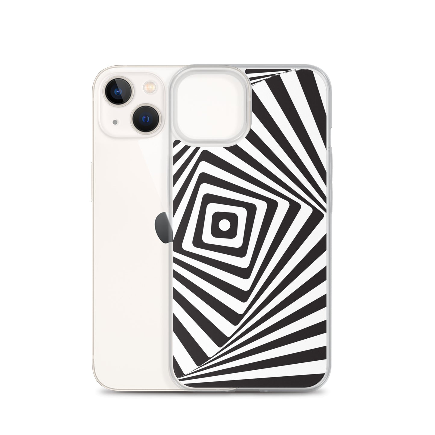 Abstract iPhone case black and white maze