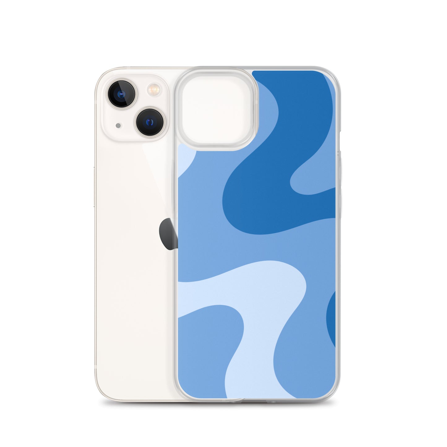 Abstract iPhone case blue swirl