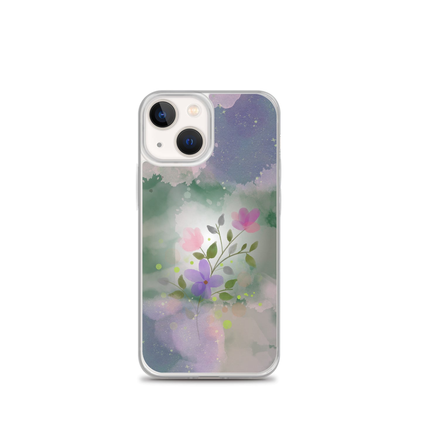 Abstract iPhone case flowers on a mixed colour Bg