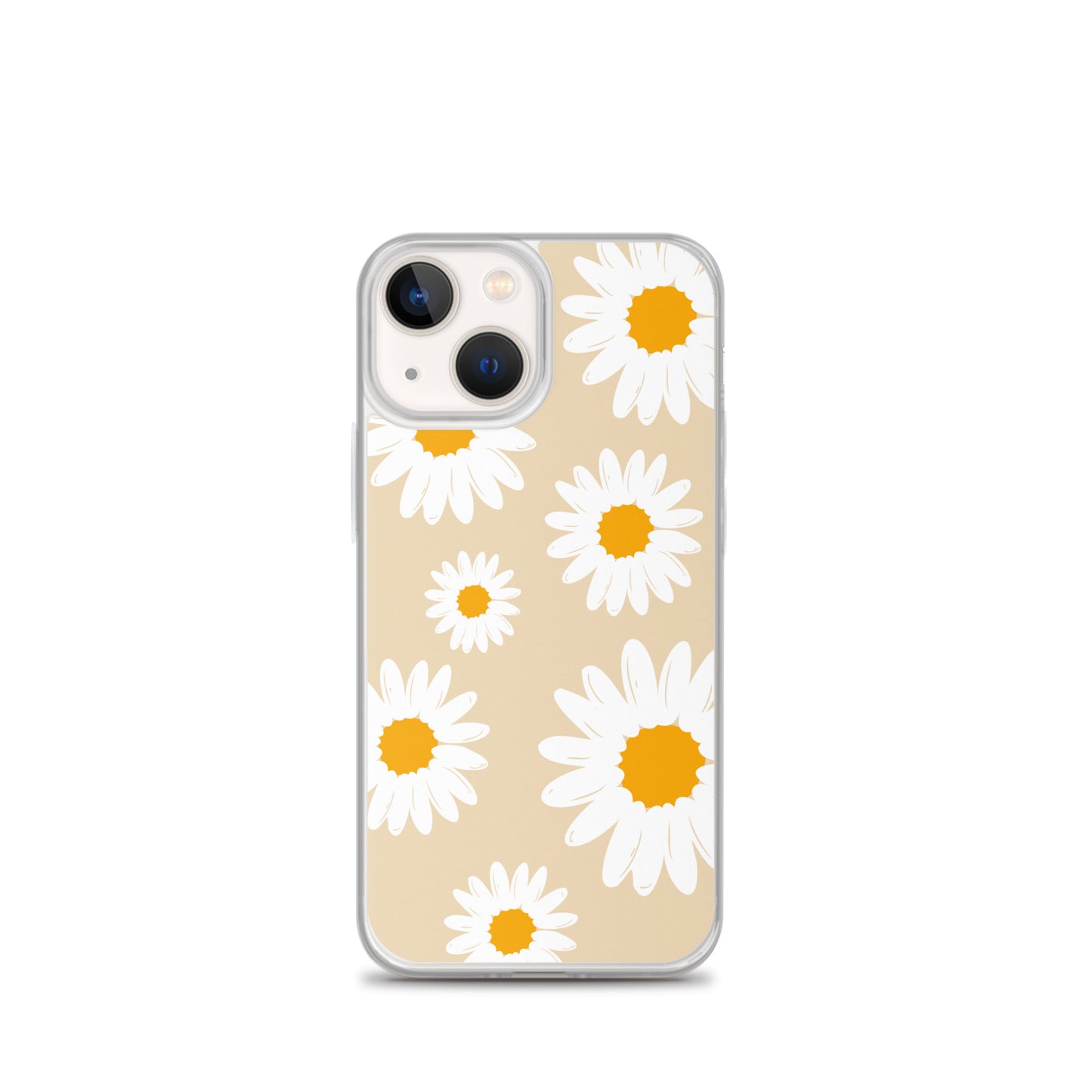 Abstract iPhone case daisies on sand colour