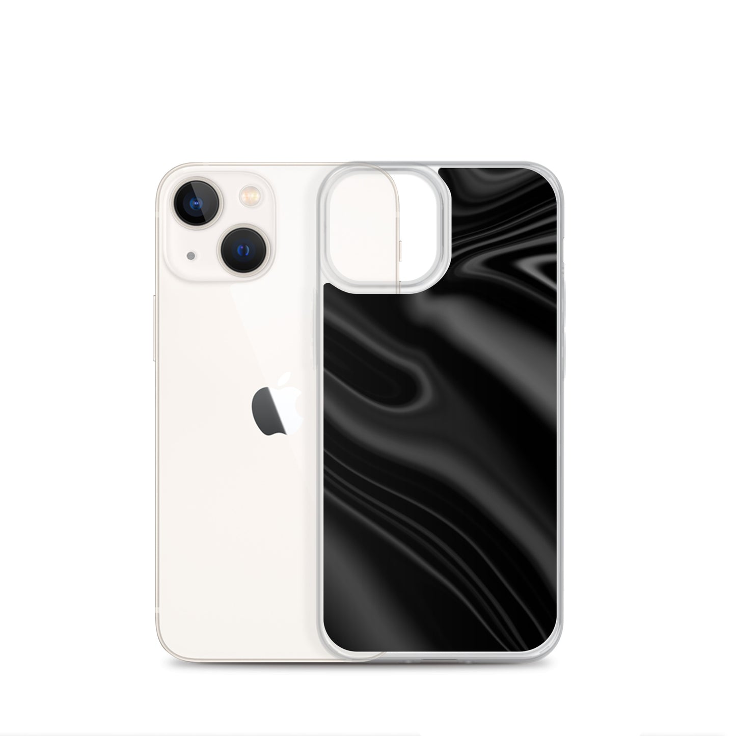 Abstract iPhone case black wave