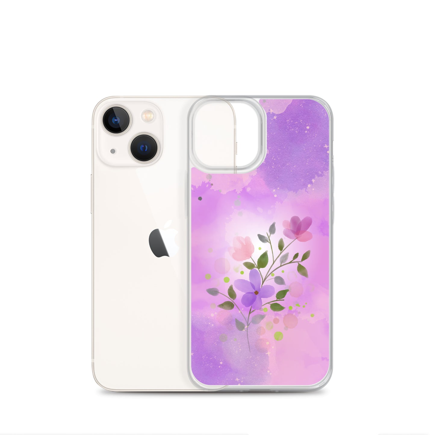 abstract iPhone case flowers on a pink Bg