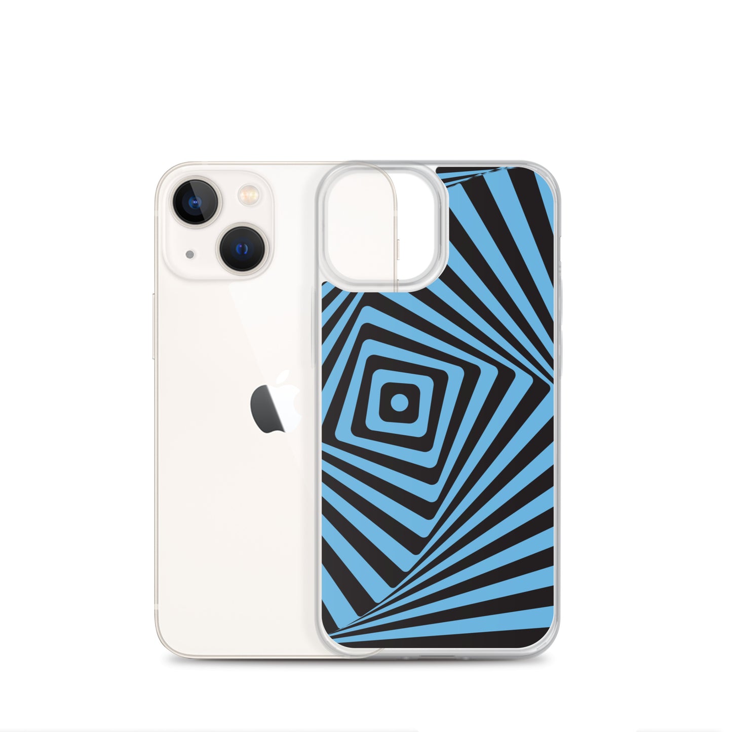 Abstract iPhone case, blue maze