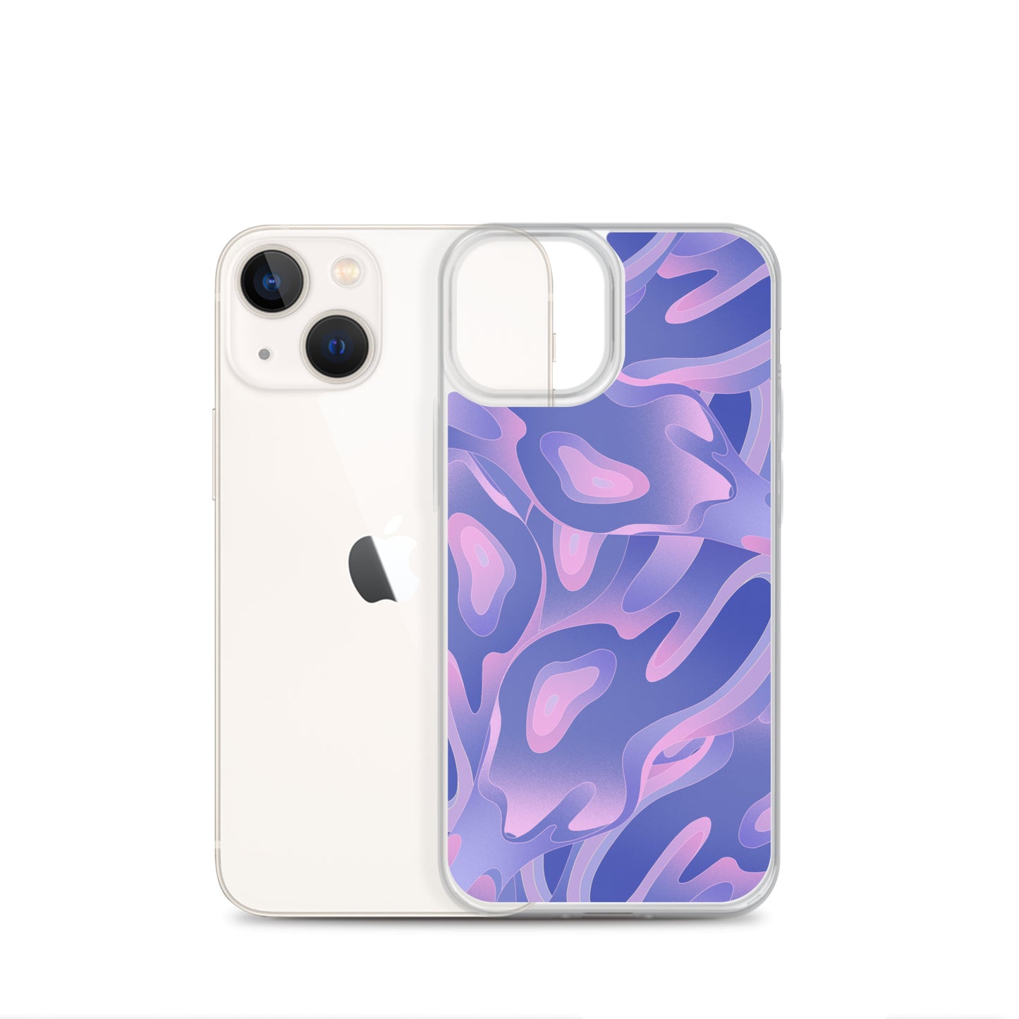 Abstract iPhone case purple/violet waves