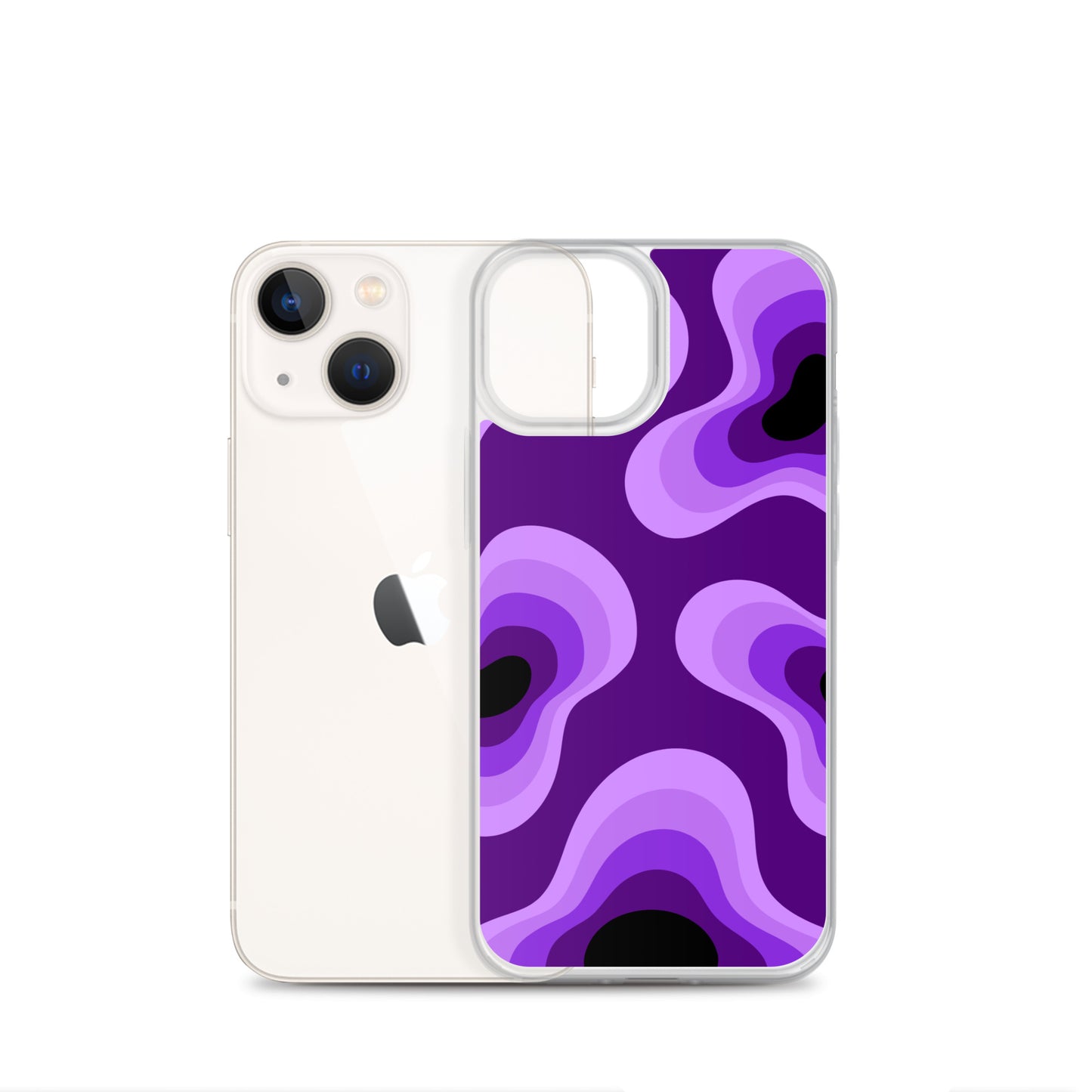 Abstract iPhone case purple lava bubbles