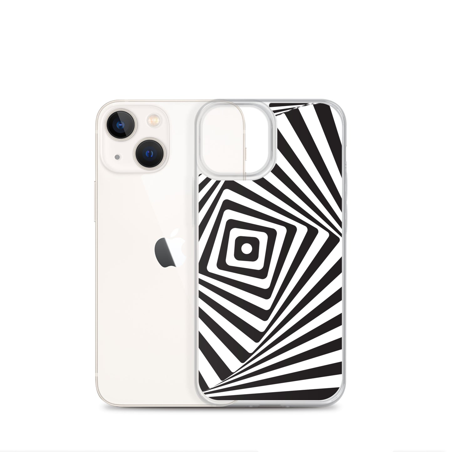 Abstract iPhone case black and white maze