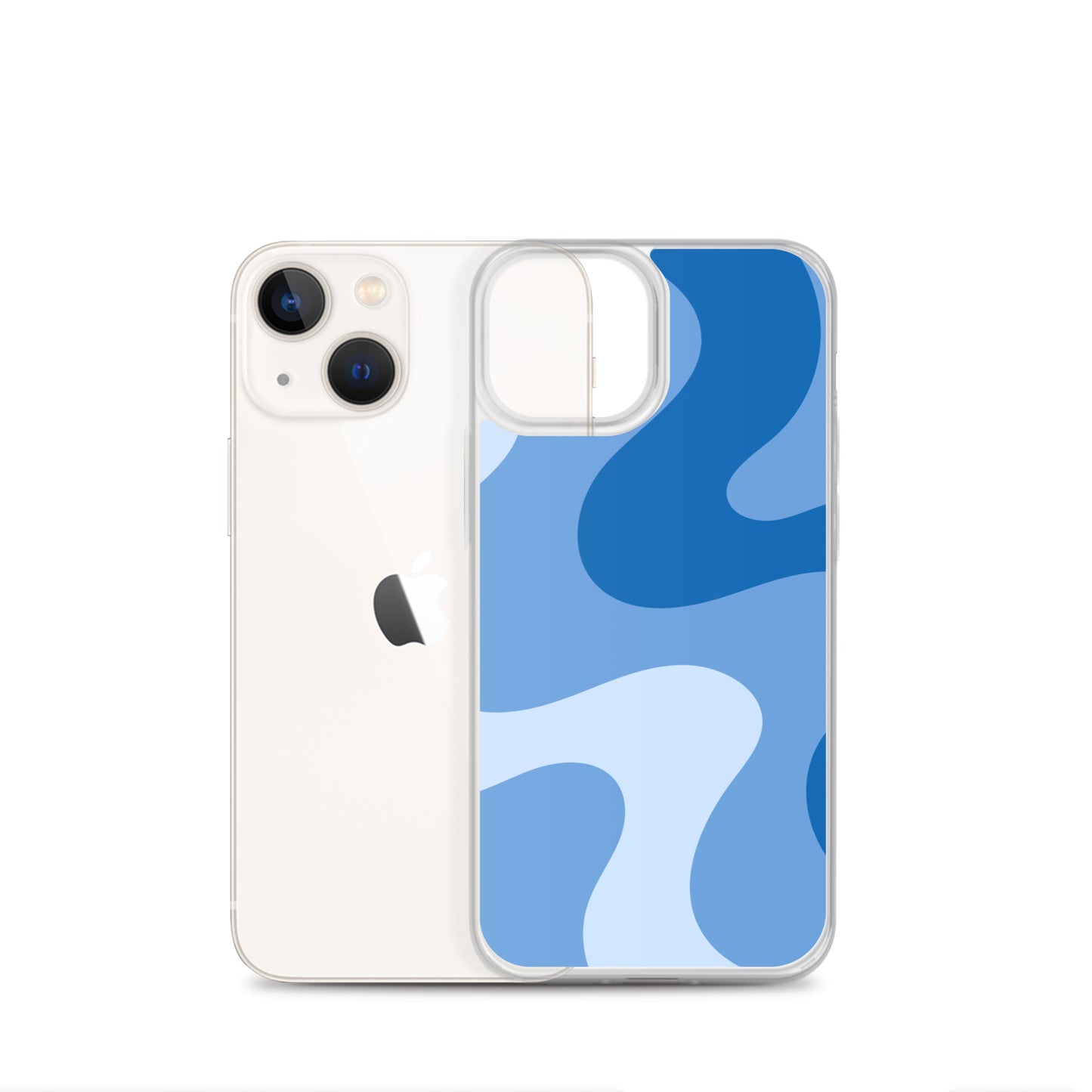 Abstract iPhone case blue swirl