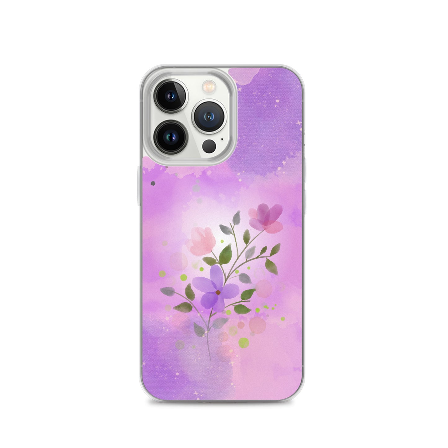 abstract iPhone case flowers on a pink Bg