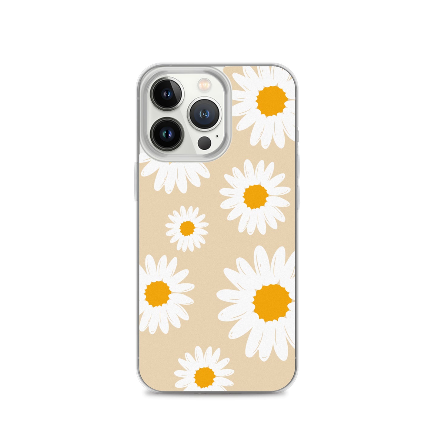 Abstract iPhone case daisies on sand colour