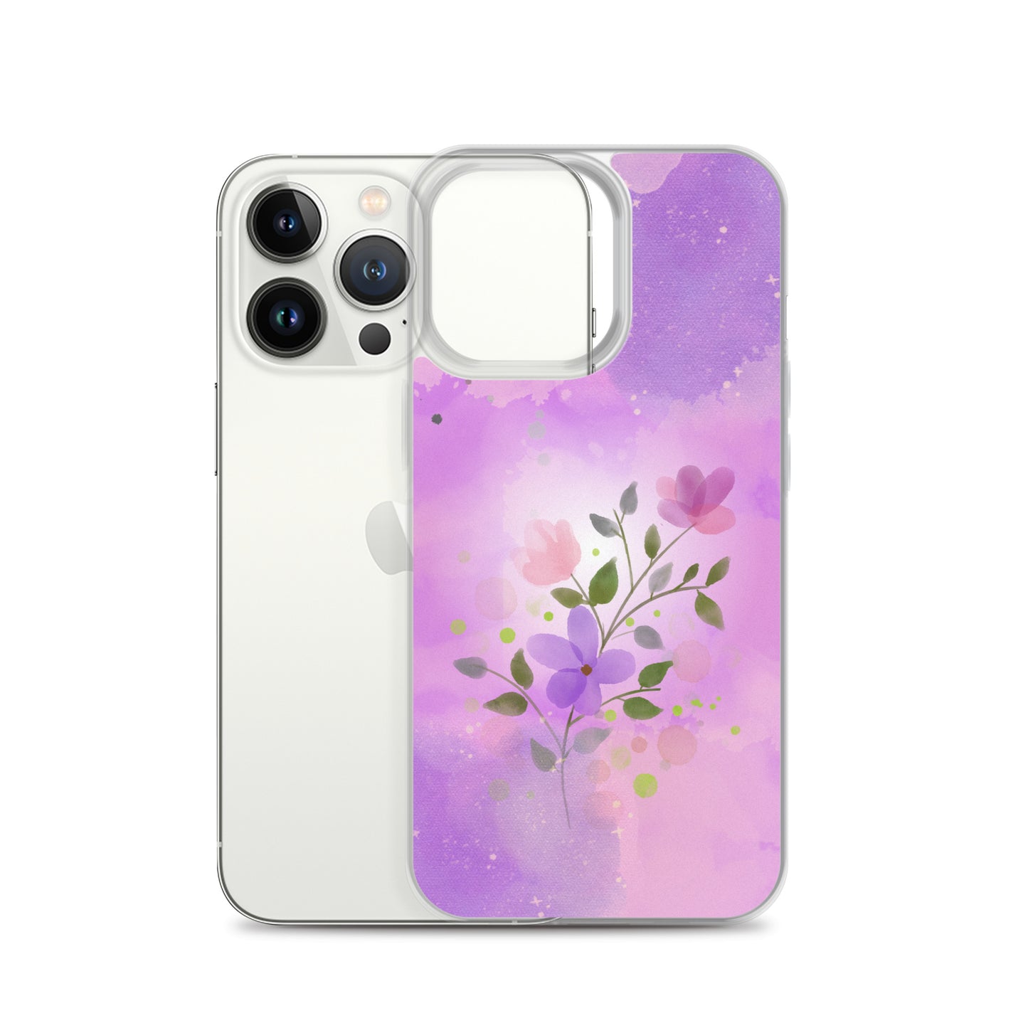 abstract iPhone case flowers on a pink Bg