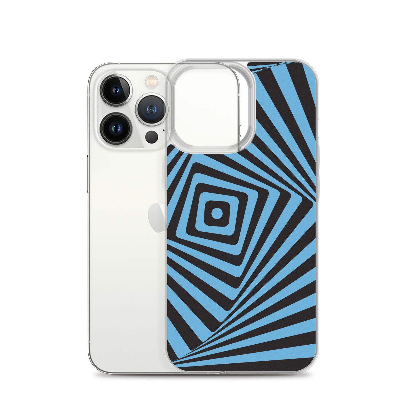 Abstract iPhone case, blue maze