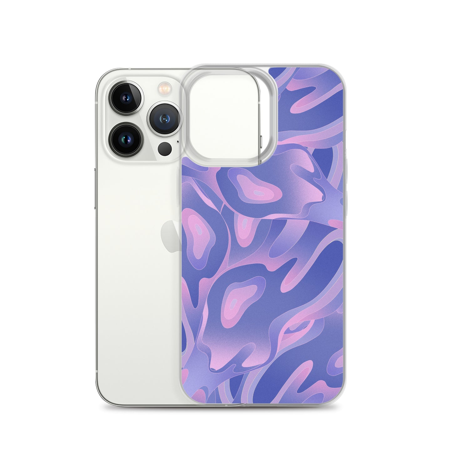 Abstract iPhone case purple/violet waves