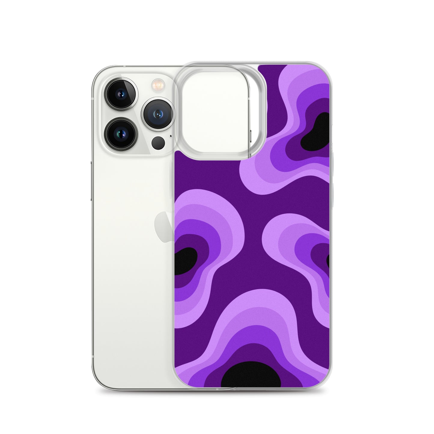 Abstract iPhone case purple lava bubbles