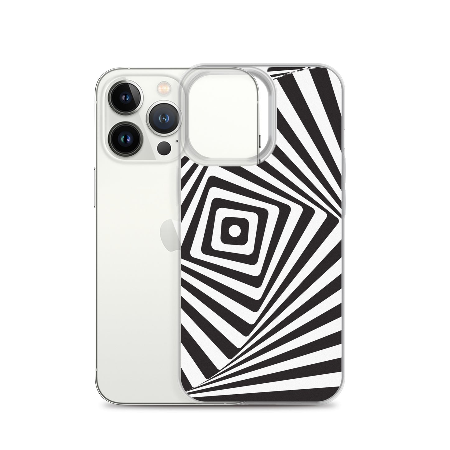 Abstract iPhone case black and white maze