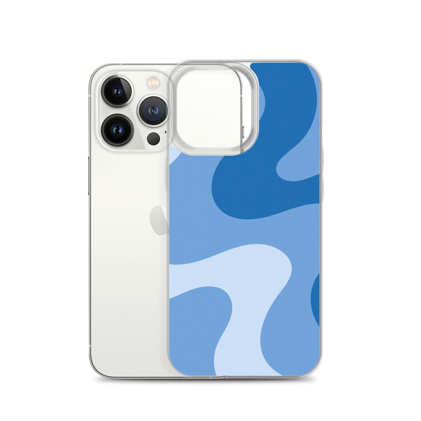 Abstract iPhone case blue swirl