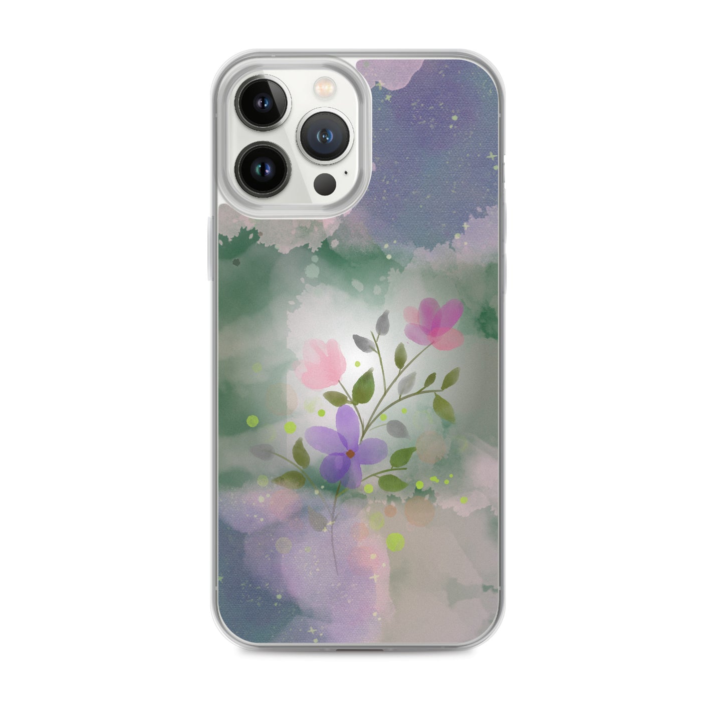 Abstract iPhone case flowers on a mixed colour Bg