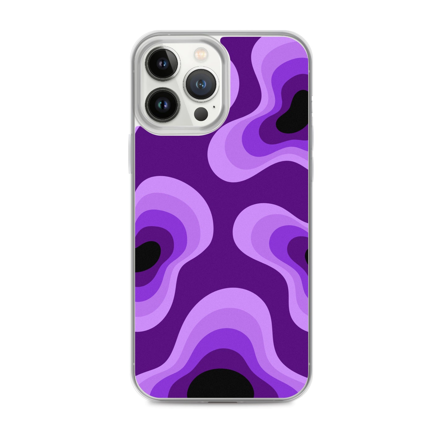 Abstract iPhone case purple lava bubbles