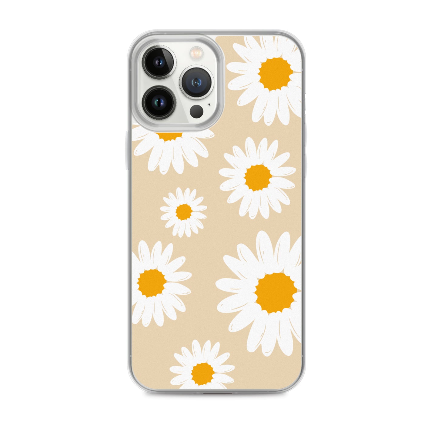 Abstract iPhone case daisies on sand colour