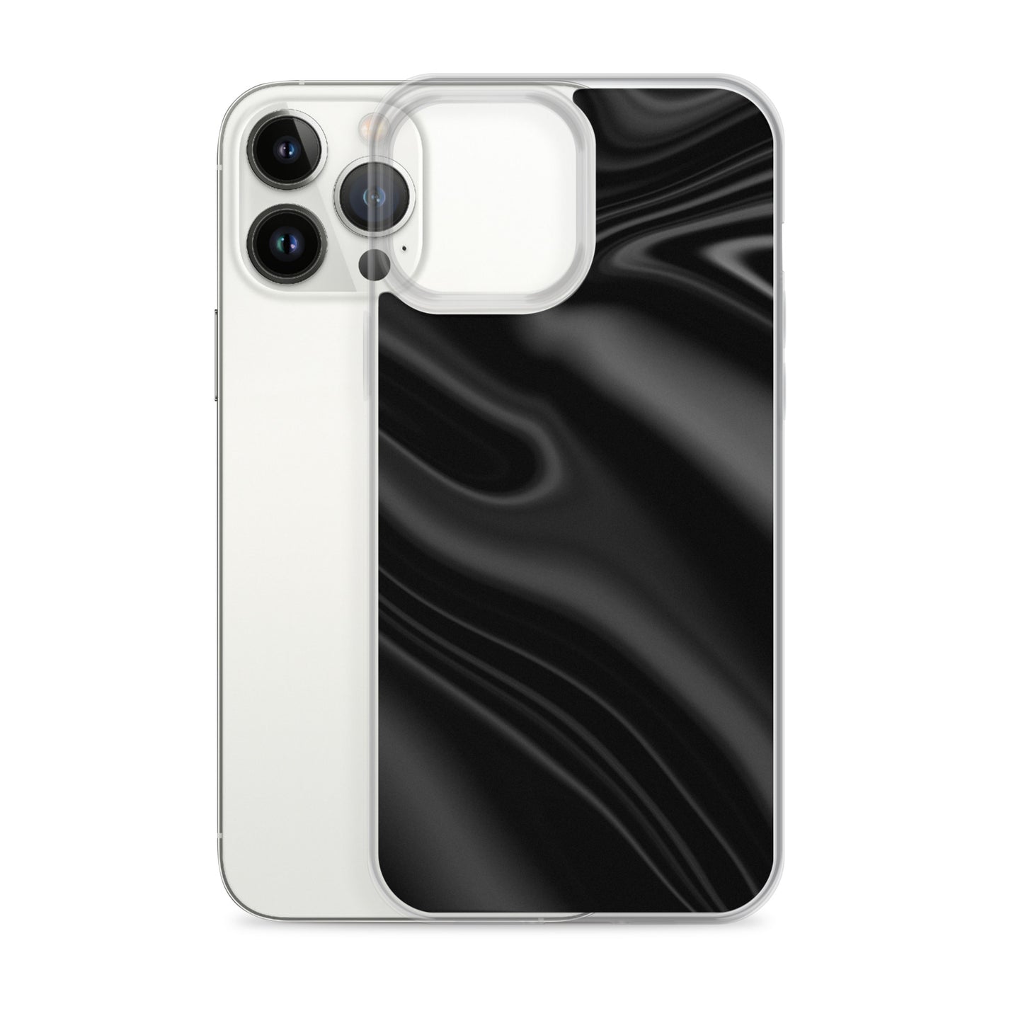 Abstract iPhone case black wave