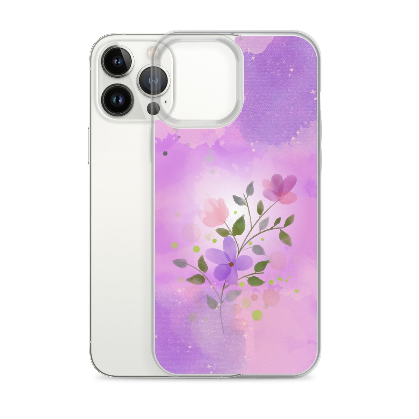 abstract iPhone case flowers on a pink Bg