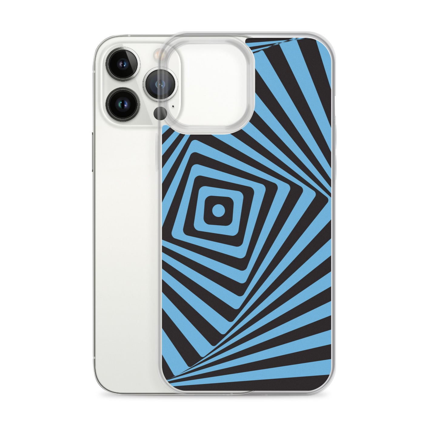 Abstract iPhone case, blue maze