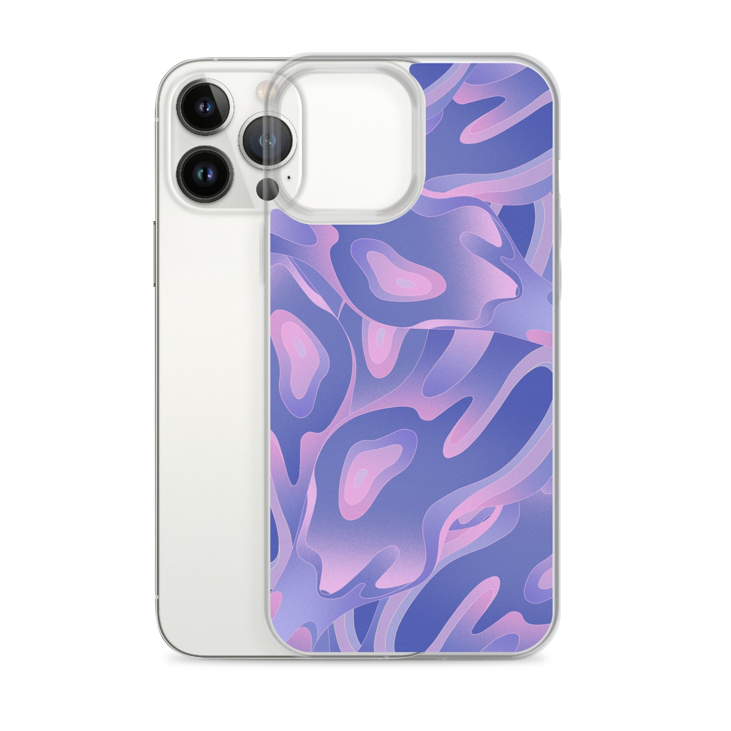 Abstract iPhone case purple/violet waves