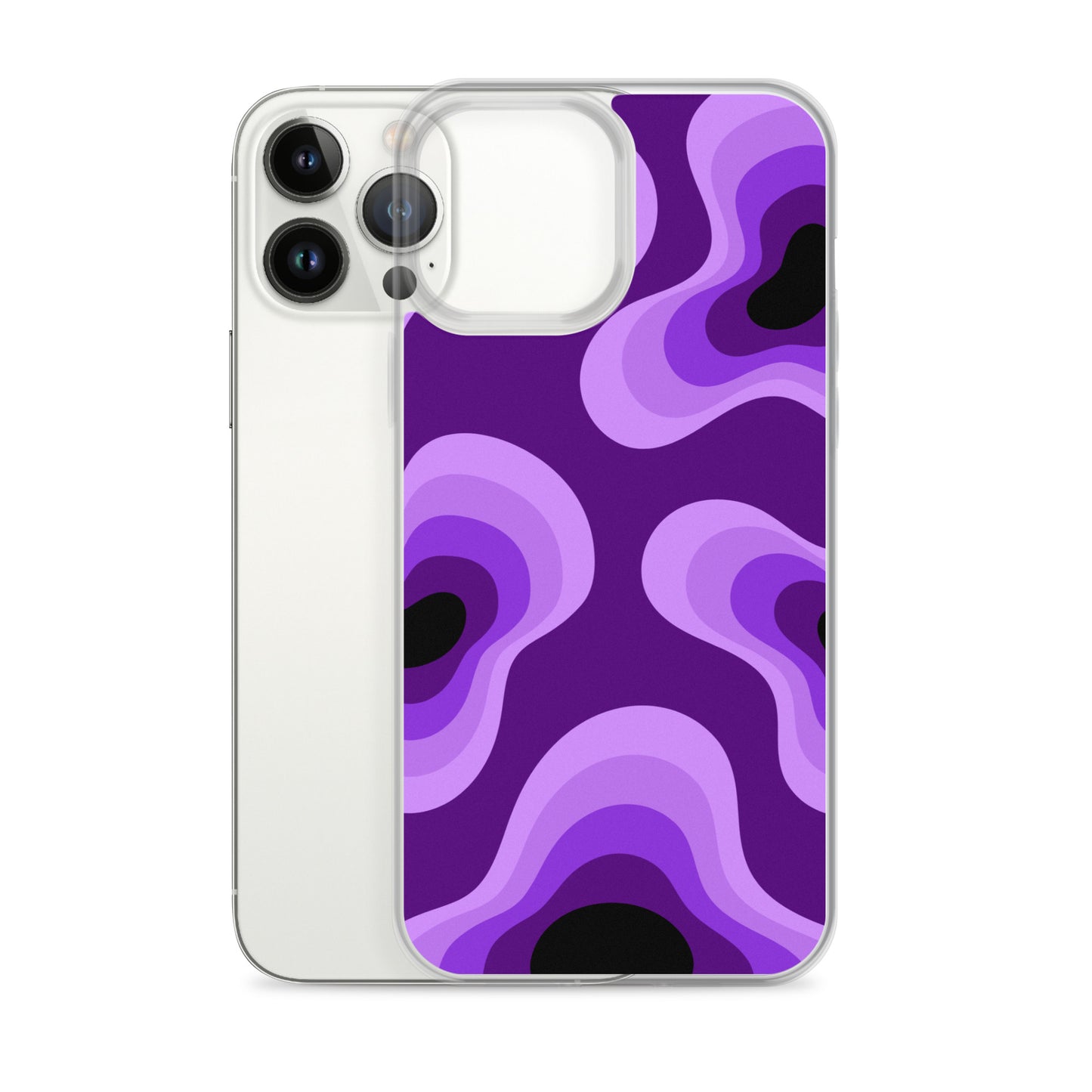 Abstract iPhone case purple lava bubbles