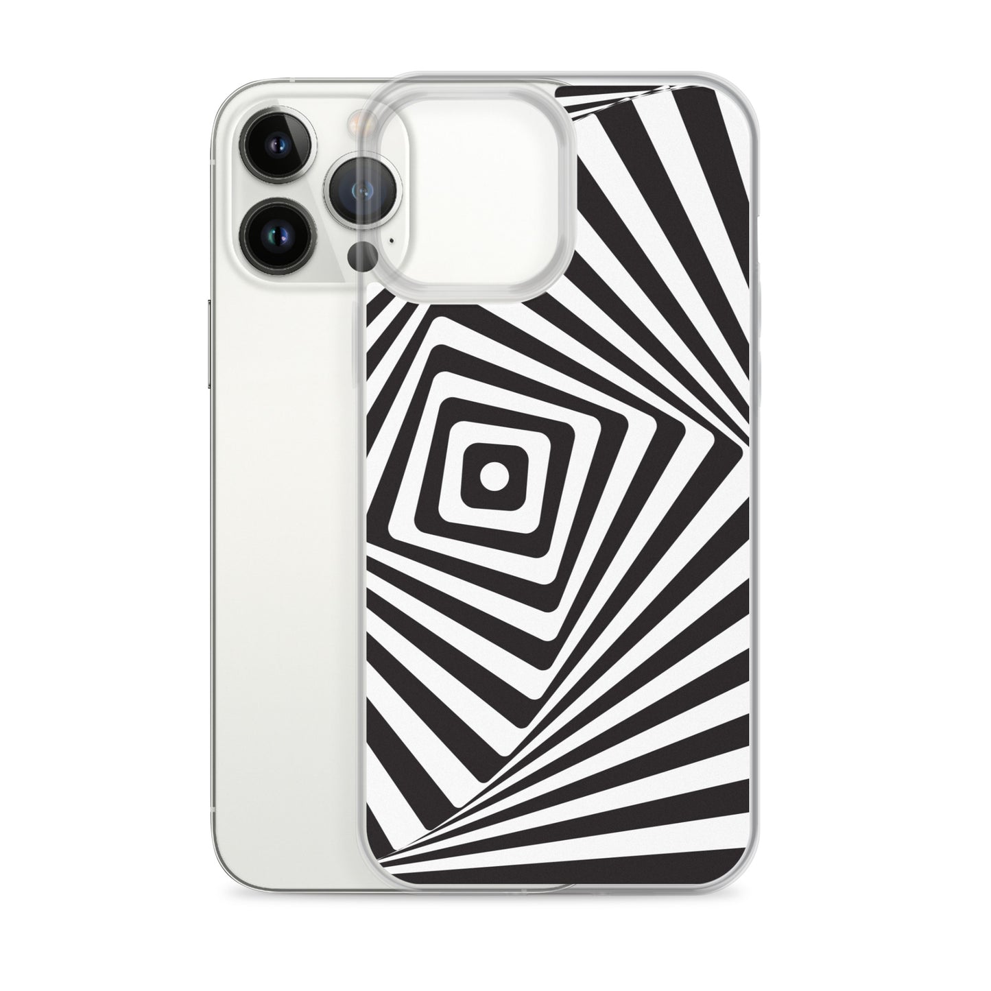 Abstract iPhone case black and white maze