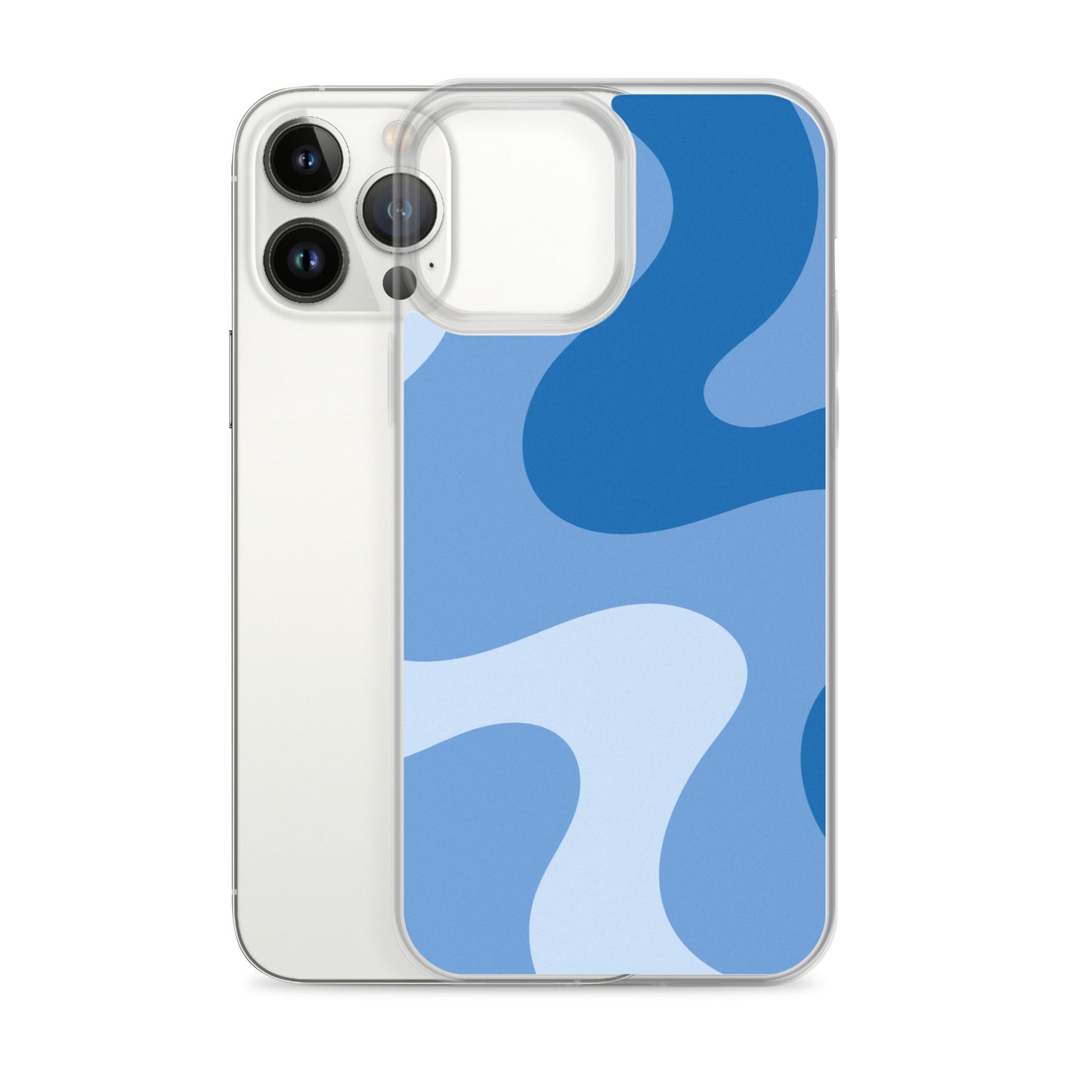 Abstract iPhone case blue swirl